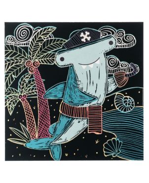 Χειροτεχνία Scratch Kit Art, Shark